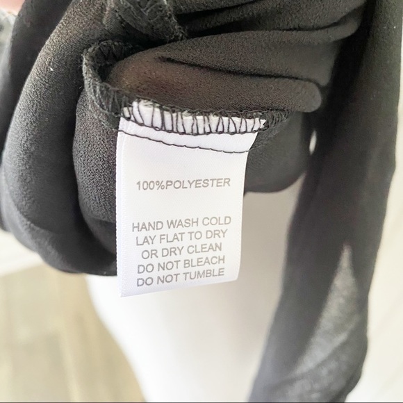 NWT Alberto Makali Black Sequin Sheer Short Sleeve Shirt Top Size Medium - Picture 12 of 13